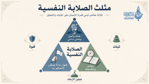 مثلث الصلابة النفسية: ثلاثة عناصر أساسية تشكل الصلابة النفسية - قبول ما لا يمكن التحكم به، روتين وانضباط، هدف واضح ومعنى سامي - كلها تتقاطع عند الصلابة - عالم الأدب